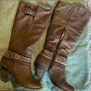 Riding style heeled Fashion Boots